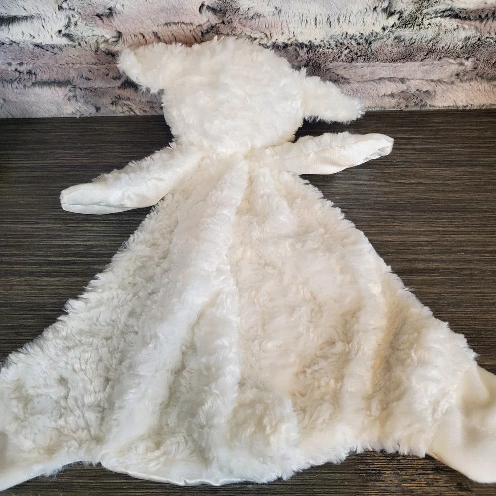 Baby Gund Winky White Lamb Sheep Satin Plush Security Blanket Huggybuddy 058928‎